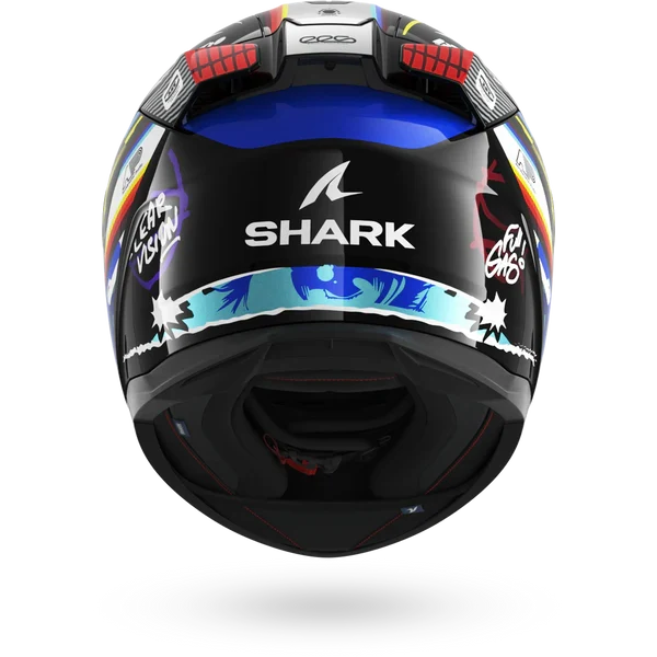 SHARK D-SKWAL 3 STREETRUSH Casco De Moto Negro Azul Chrom