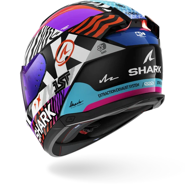SHARK SKWAL i3 SPEED-FANCY NEGRO Blanco Naranja Casco De Moto