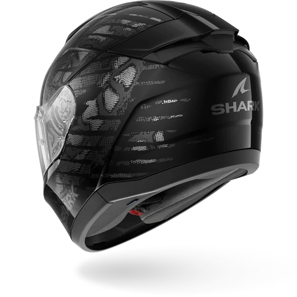 SHARK RIDILL 2 REPTAIA Casco De Moto NEGRO Anthra Plata