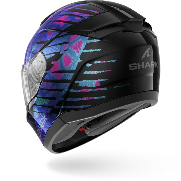 SHARK RIDILL 2 REPTAIA Casco De Moto NEGRO Violeta Glitter