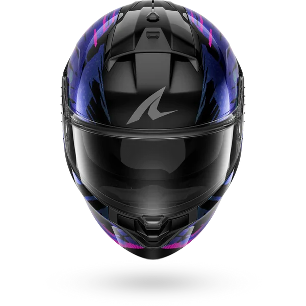 SHARK RIDILL 2 REPTAIA Casco De Moto NEGRO Violeta Glitter