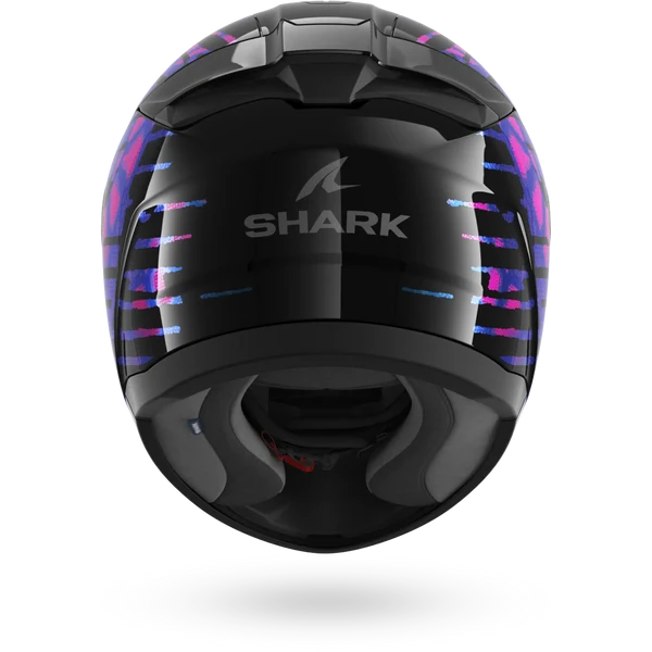 SHARK RIDILL 2 REPTAIA Casco De Moto NEGRO Violeta Glitter