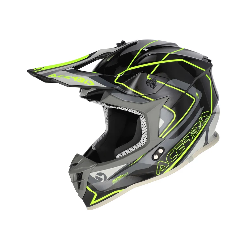 ACERBIS LINEAR 22-06 CASCO DE MOTO NEGRO AMARILLO FLÚOR