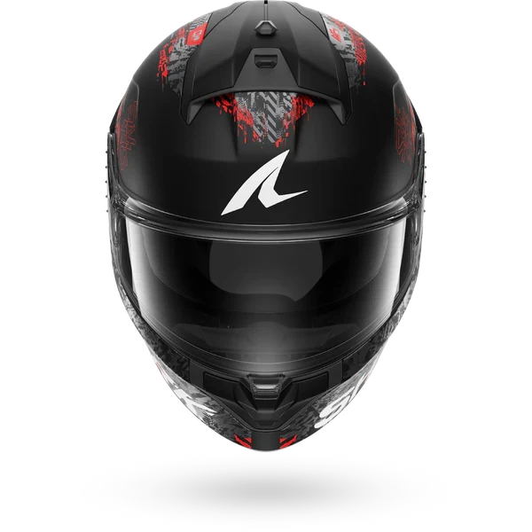 SHARK RIDILL 2 SPEED-VIB Mat NEGRO Anthra Rojo Casco De Moto