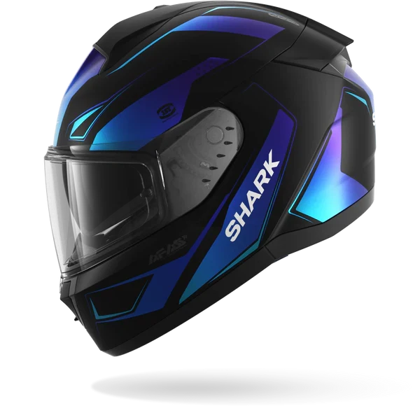 SHARK RIDILL 2 MEKARIUM Mat NEGRO AZUL Casco De Moto