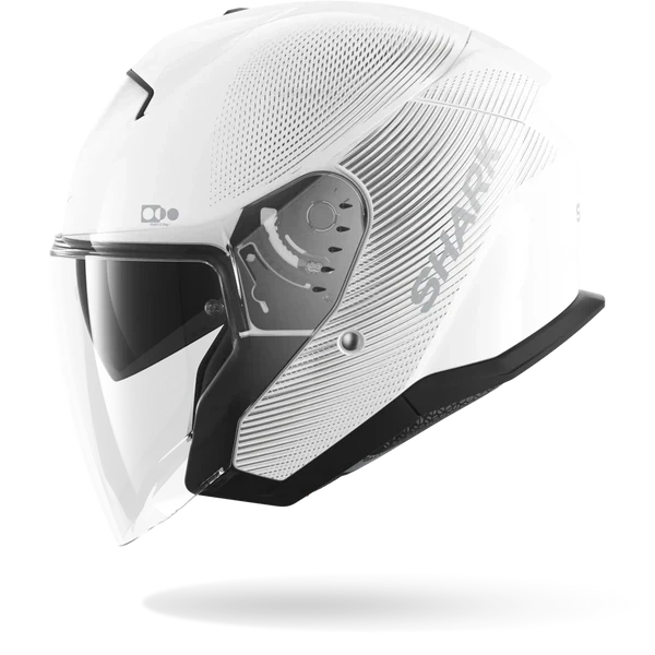 SHARK SKWAL JET SP LYNE Blanco Plata Plata Casco De Moto