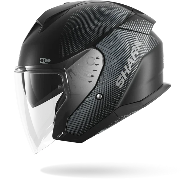SHARK SKWAL JET SP LYNE Mat NEGRO Anthra Anthra Casco De Moto