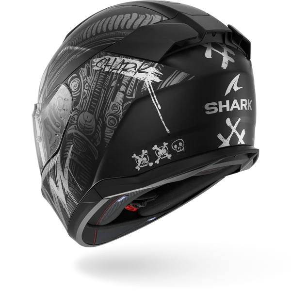 SHARK D-SKWAL 3 SHIEVER Mat NEGRO Anthra Plata Casco De Moto
