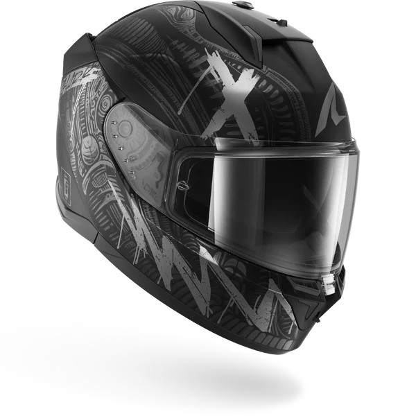 SHARK D-SKWAL 3 SHIEVER Mat NEGRO Anthra Plata Casco De Moto