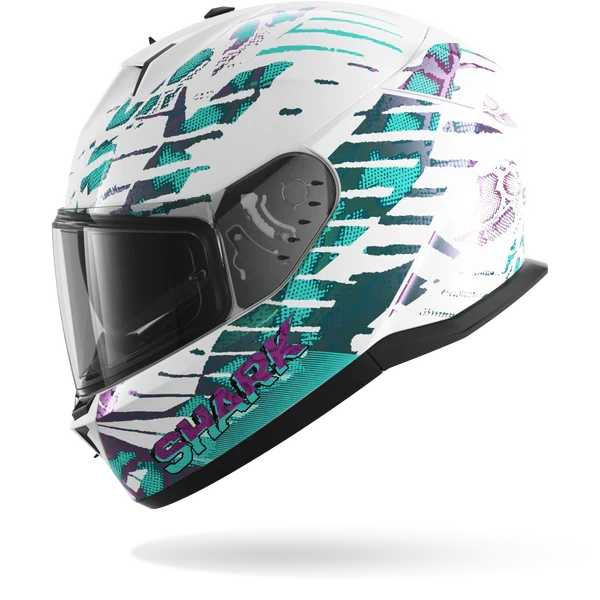 SHARK D-SKWAL 3 REPTAIA Blanco Cameleon Casco De Moto