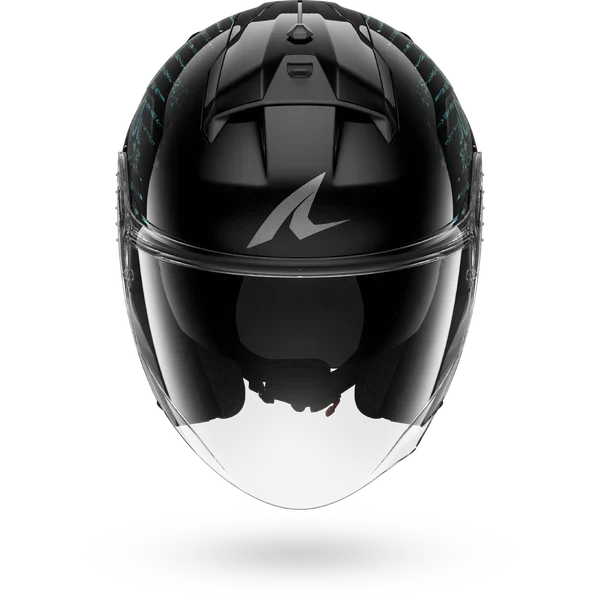 SHARK SKWAL JET REPTAIA NEGRO Violeta Glitter Casco De Moto