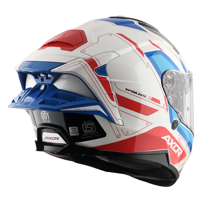 AXOR BRUTALE RYDEN CASCO INTEGRL DE MOTO BLANCO ROJO
