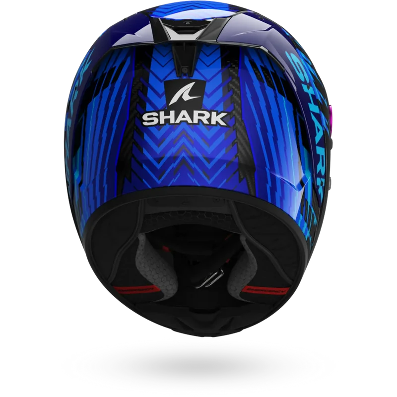 SHARK Aeron Edgy Carbon Casco De Moto Cromo Azul