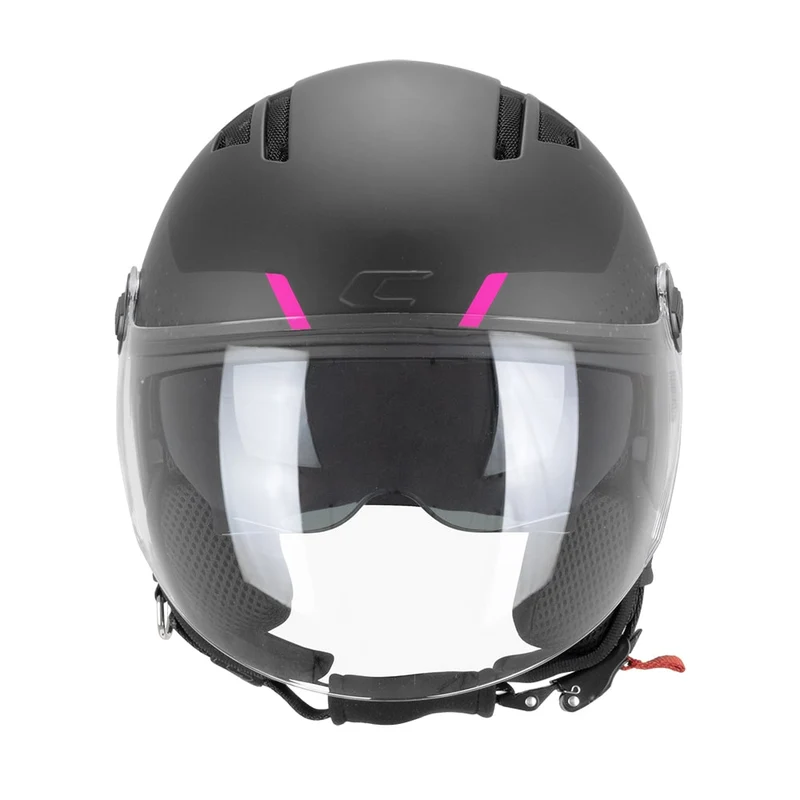 CGM 116X AIR CITY CASCO JET DE MOTO NEGRO FUCSIA