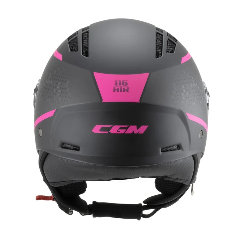 CGM 116X AIR CITY CASCO JET DE MOTO NEGRO FUCSIA