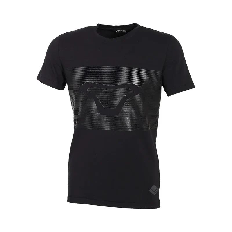 MACNA Striper Hombre Estilo Urbano Camiseta Negra