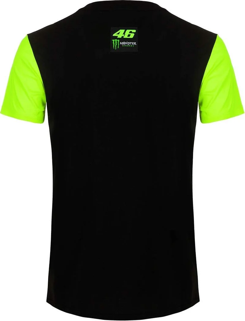 VR46 Dual Monster Energy Camiseta Negro/Amarillo