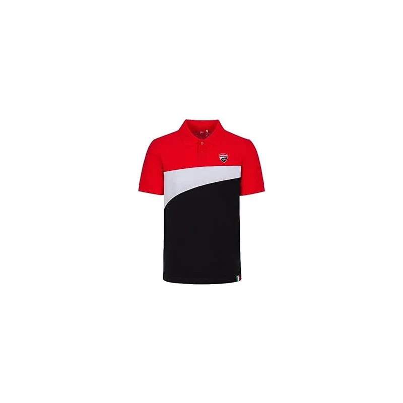 Ducati Racing Men Camiseta Polo Blanco Rojo S