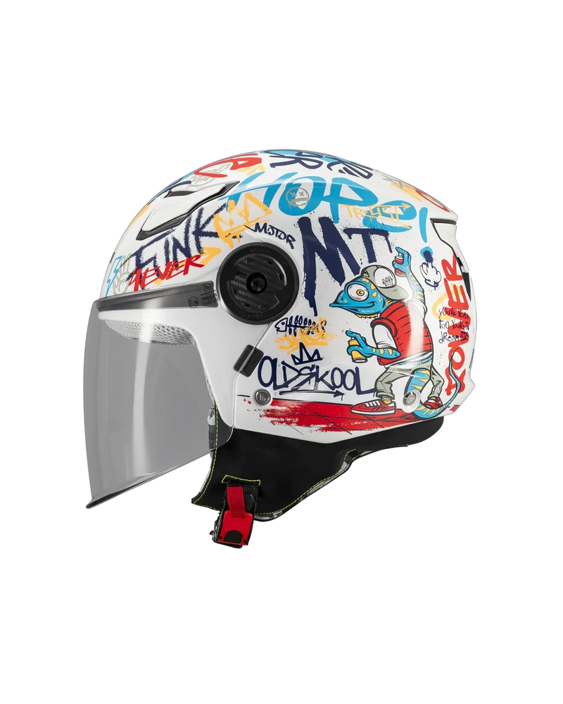 MT OF514 LITE CREW NINOS CASCO DE MOTO A5 BRILLO