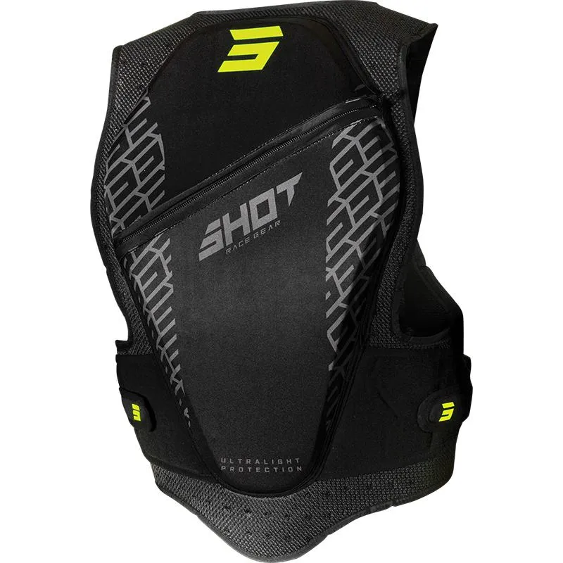 SHOT Pare Pierres Flex Chest Protector Negro Neon Amarillo