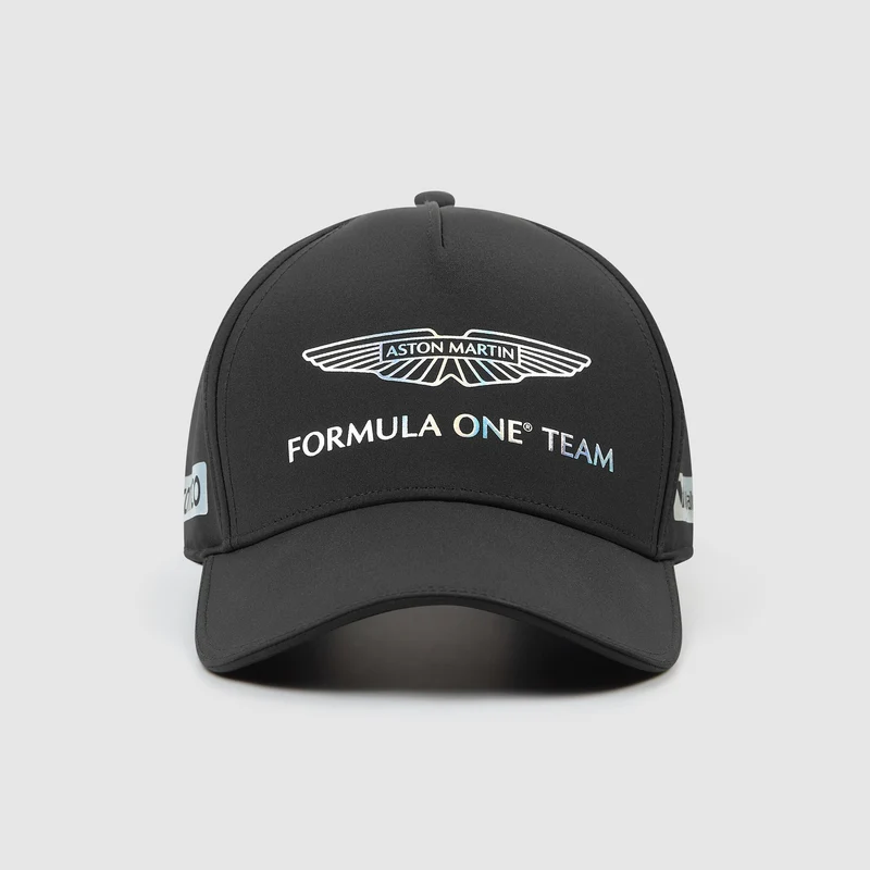 Aston Martin F1 2024 Gorra estampado iridiscente del equipo del GP de Las Vegas