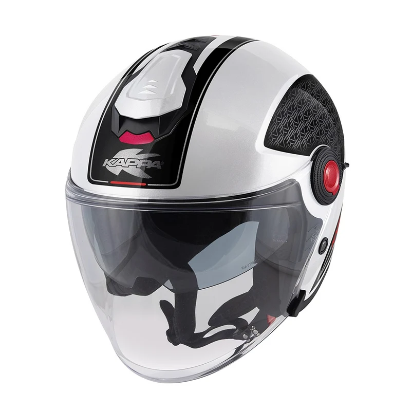 Kappa KV35 Jet Casco Graphics DEXTER BLANCO NEGRO ROJO
