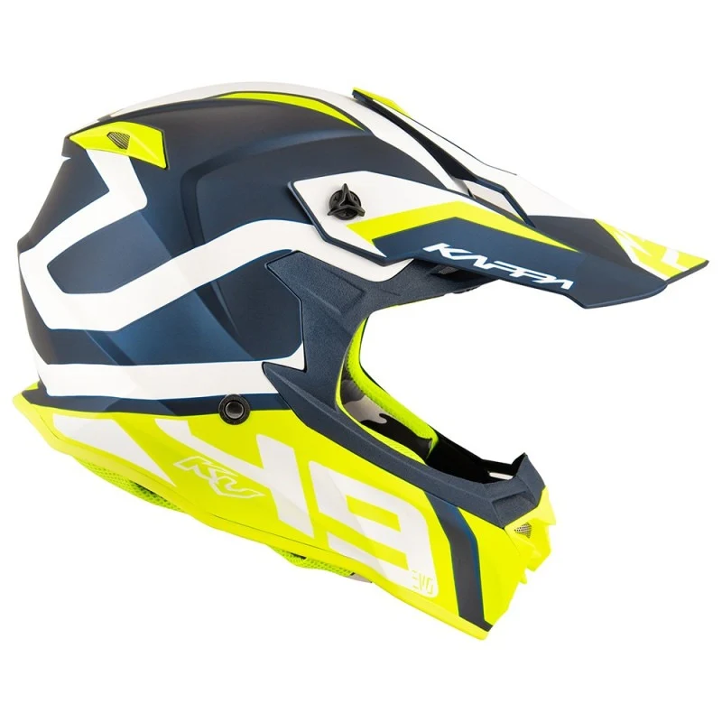 KAPPA KV49 EVO Todoterreno Motocross Blanco Azul Amarillo