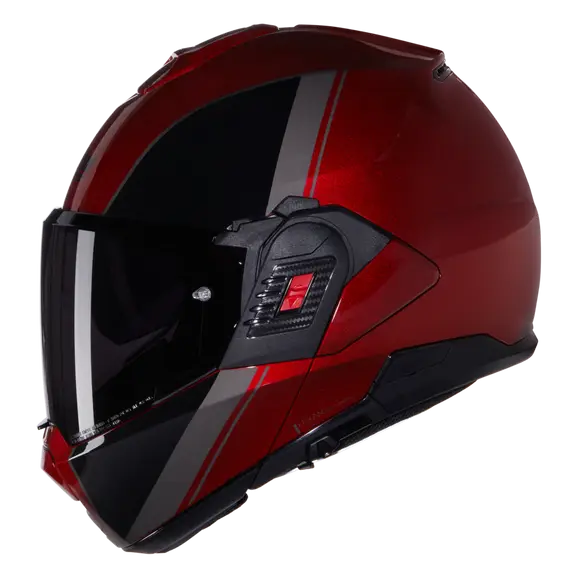 NOLAN N120-1 VERNICIATURA SPECIALE 344 MODULAR CASCOS ROSSO VISCERALE NERO