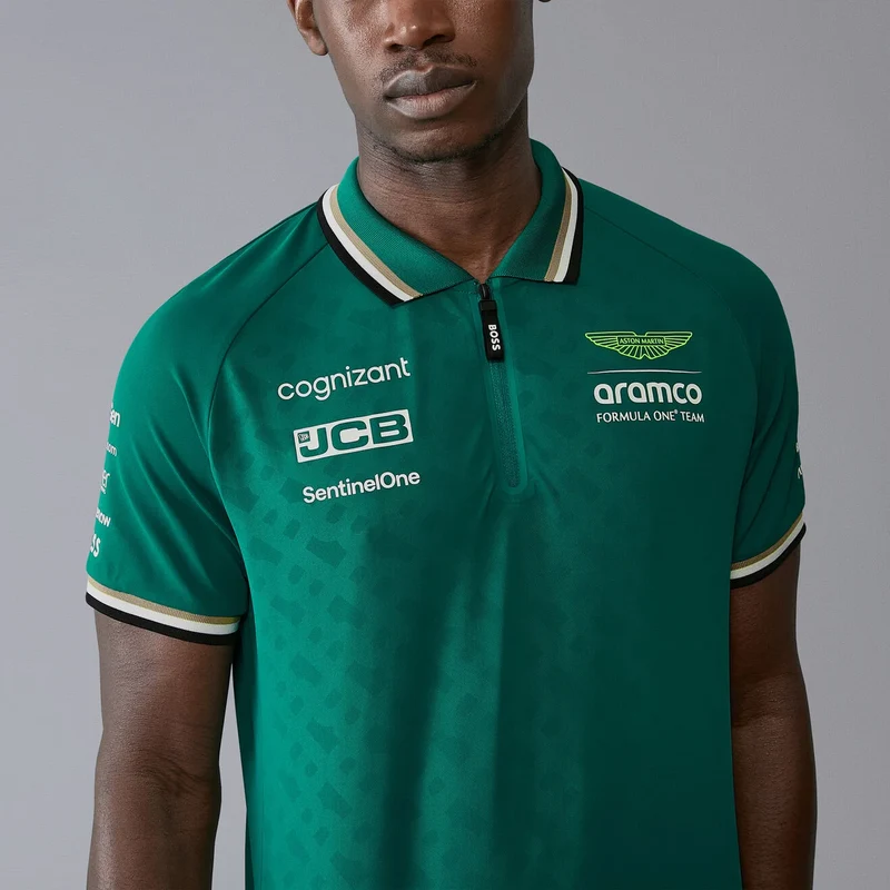 ASTON MARTIN F1 Hombres Rp Equipo Polo Verde