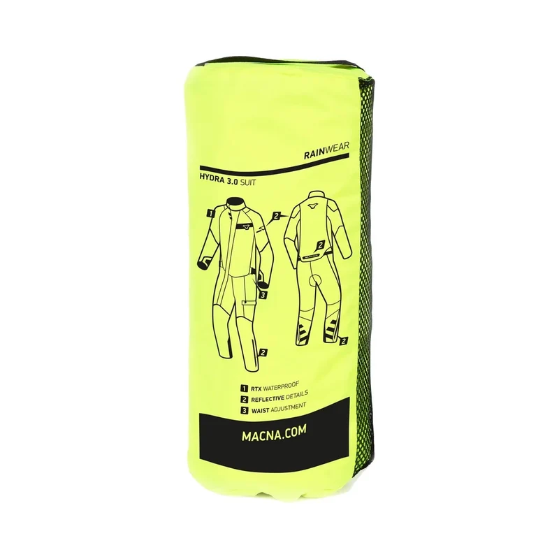 MACNA Hydra 3.0 Traje Impermeable Motocicleta De Una Pieza Amarillo Negro