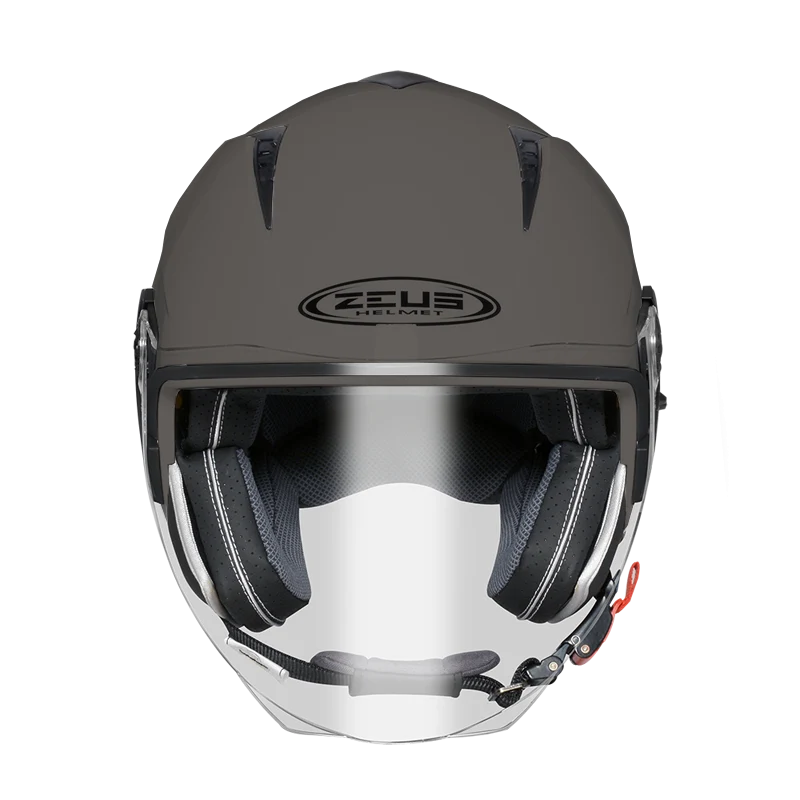 ZEUS-CASCO JET ZS-205 MATT BLACK SILVER