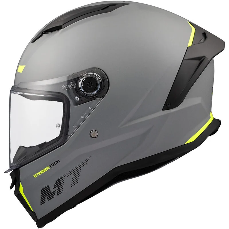 MT STINGER 2 SOLID INTEGRALES CASCO DE MOTO A12 GRIS MATT