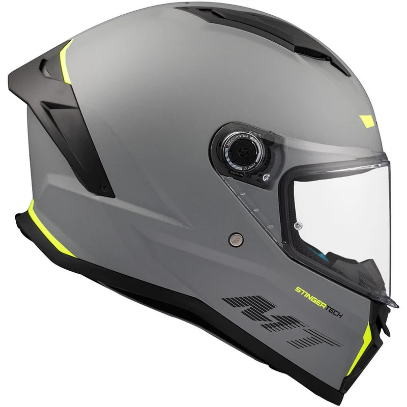 MT STINGER 2 SOLID INTEGRALES CASCO DE MOTO A12 GRIS MATT