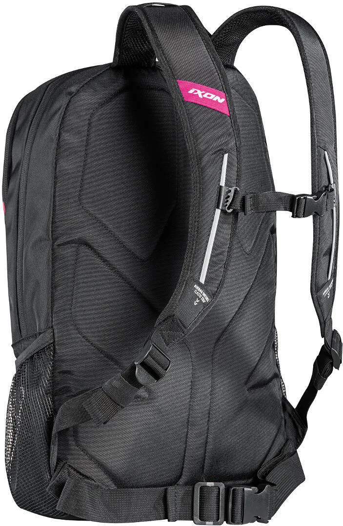 IXON R-Tension 23 Mochila TEXTIL Moto Negro Blanco Fucsia 23 L
