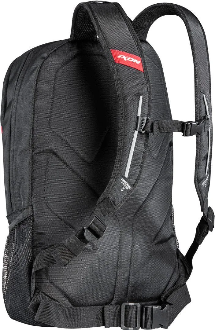 IXON R-Tension 23 Mochila TEXTIL Moto Negro Blanco Rojo 23 L