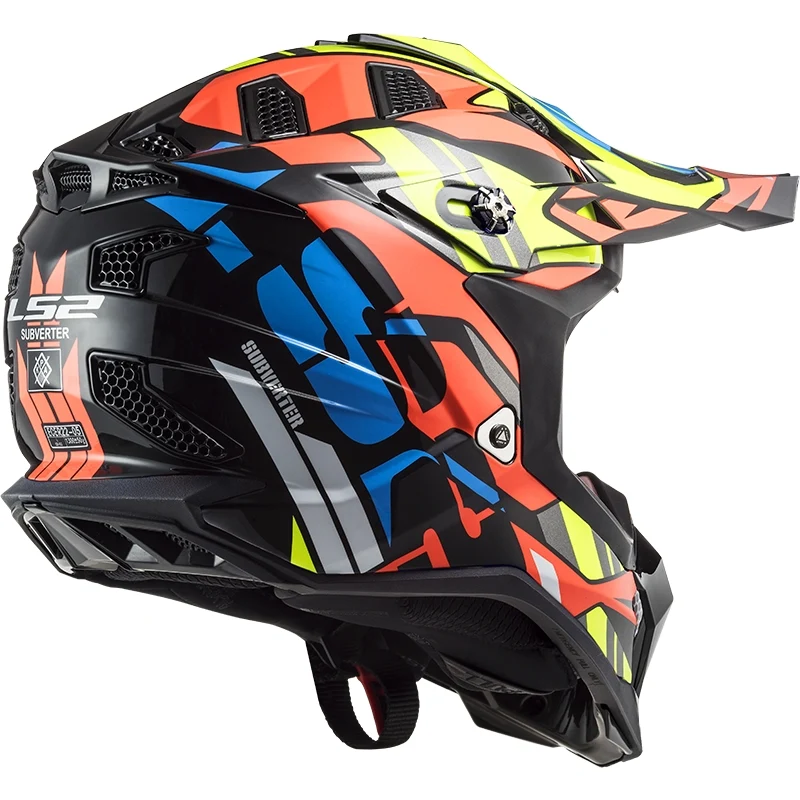 LS2 MX700 SUBVERTER ARCHED BLACK YELLOW RED