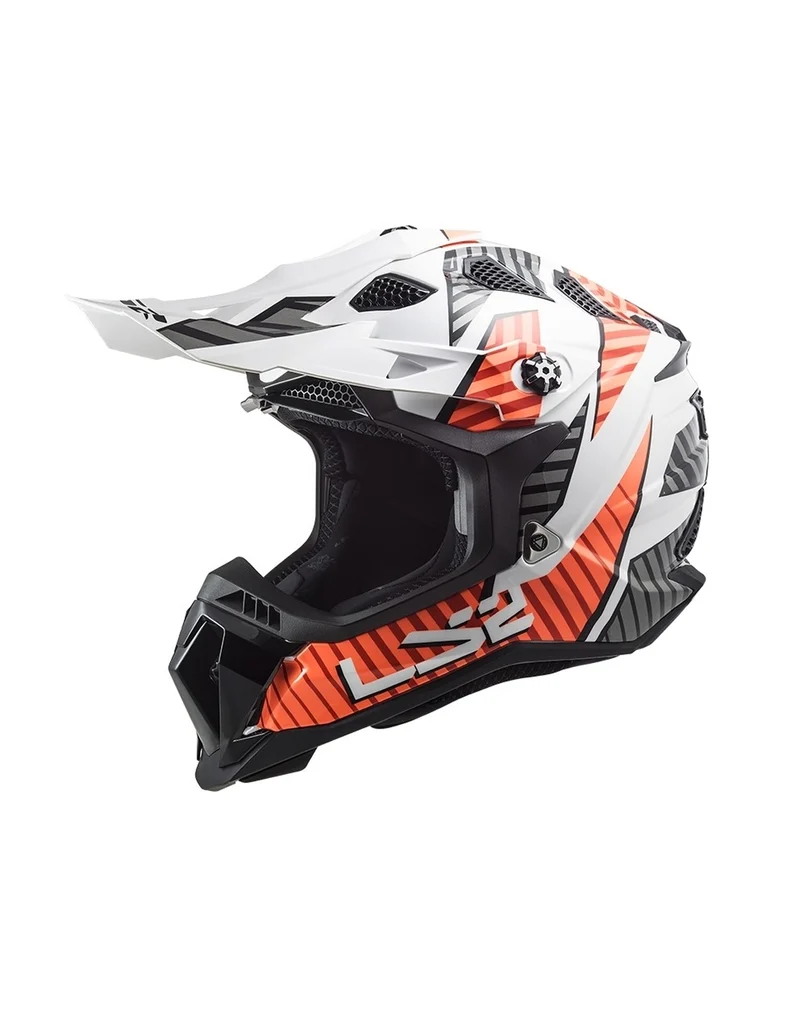 LS2 MX700 SUBVERTER ASTRO GLOSS WHITE ORANGE