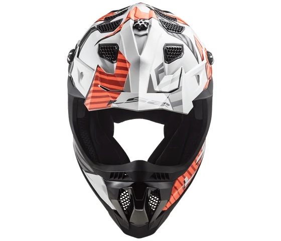 LS2 MX700 SUBVERTER ASTRO GLOSS WHITE ORANGE