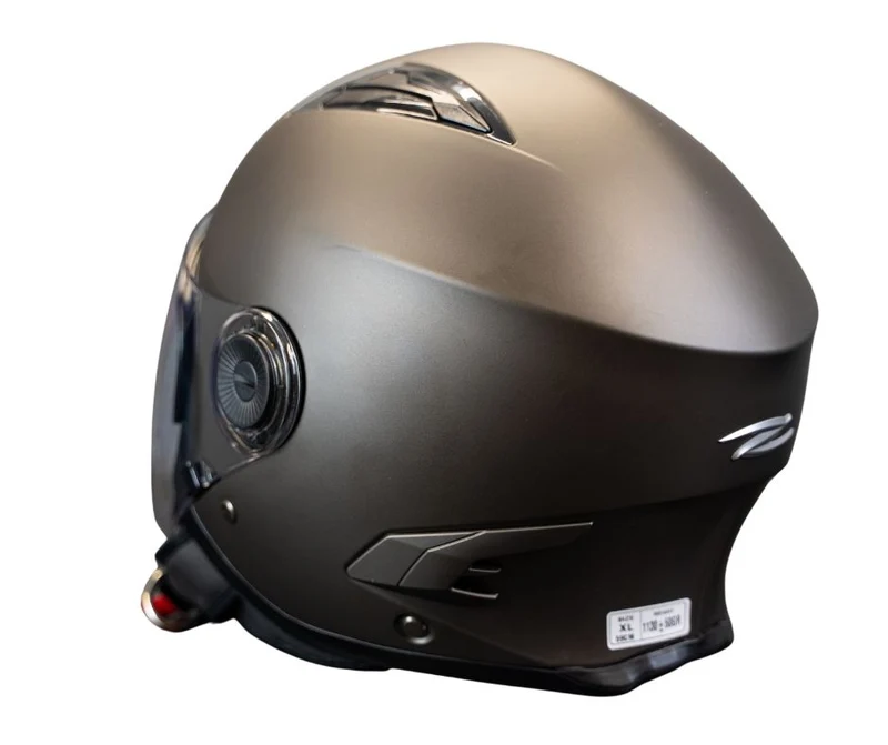 ZEUS CASCO JET ZS-617 MATT BLACK SILVER