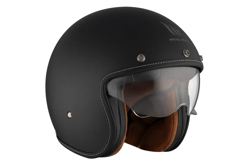 MT LE MANS 2 SV S SOLID A1 JET ABIERTO CASCO DE MOTO NEGRO MATE