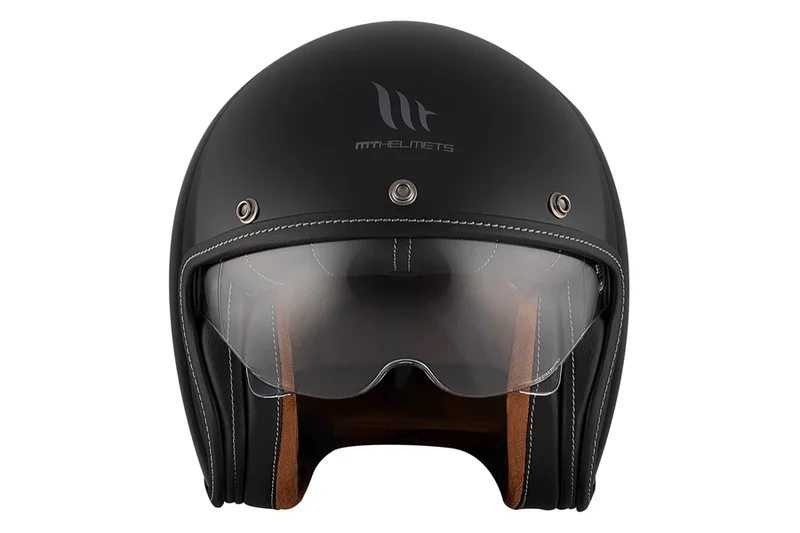 MT LE MANS 2 SV S SOLID ABIERTO CASCO DE MOTO A1 NEGRO BRILLANTE