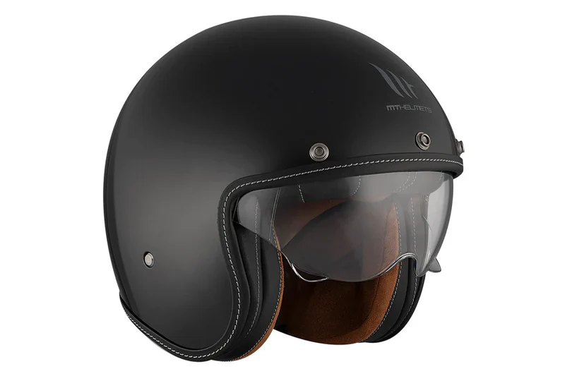 MT LE MANS 2 SV S SOLID ABIERTO CASCO DE MOTO A1 NEGRO BRILLANTE