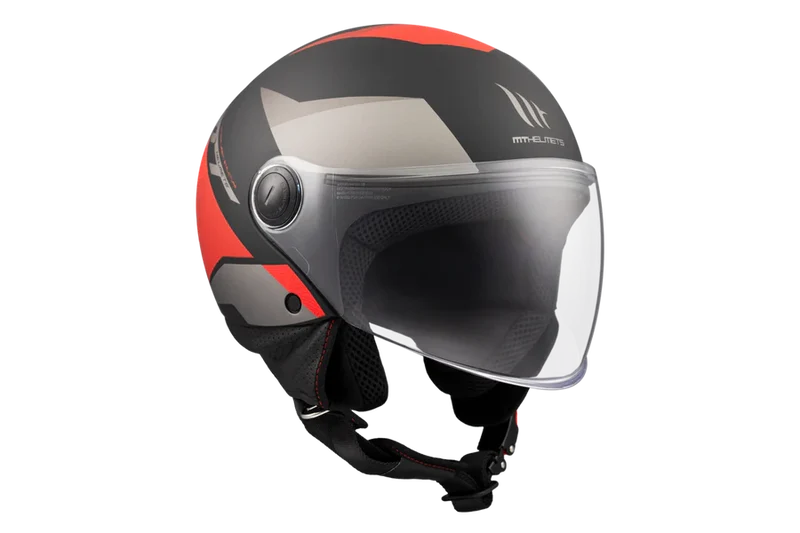 MT STREET S POKE JET ESTILO RETRO MODULAR CASCO DE MOTO B5 MATE