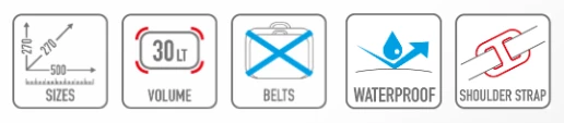 GIVI EA114BK Bolsa cilíndrica impermeable sillín 30 L