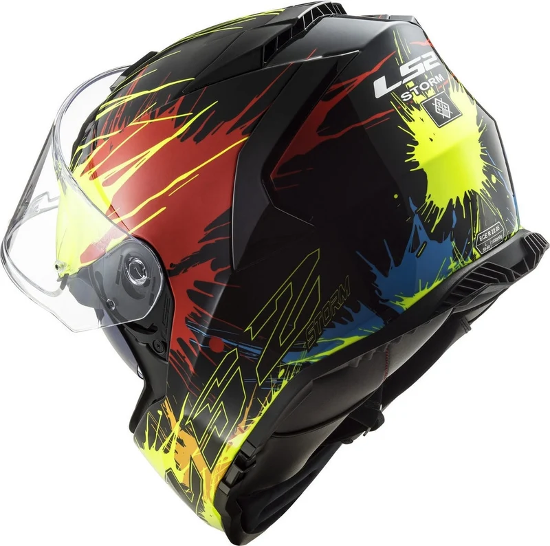 LS2 FF800 STORM DROP BLACK YELLOW RED