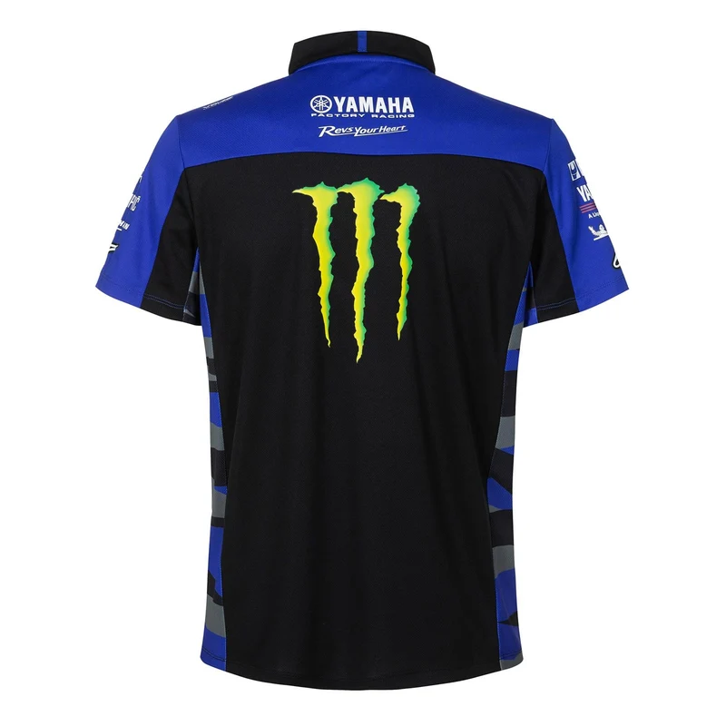 YAMAHA - MONSTER REPLICA MENS POLO BLACK/BLUE