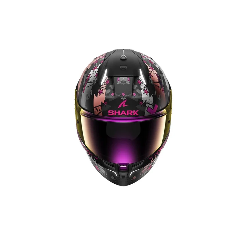 Shark Skwal I3 Hellcat Touring Casco negro mate cromado morado