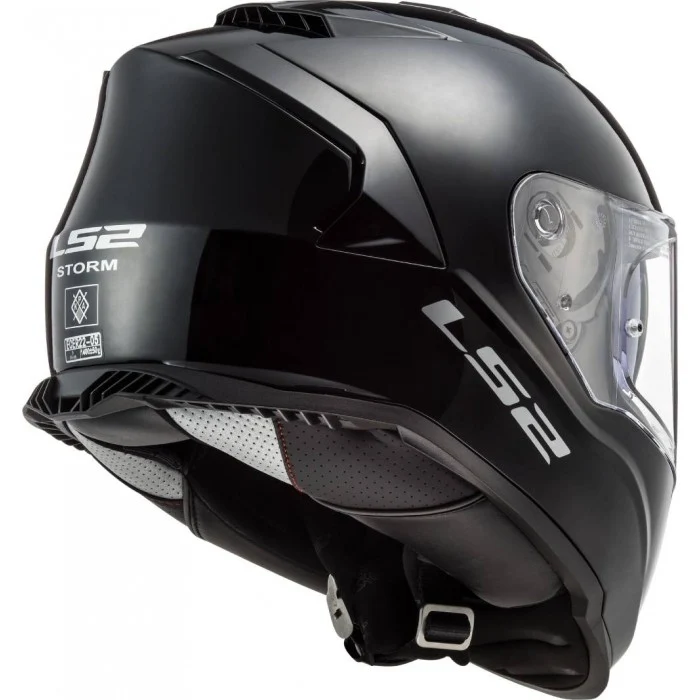 LS2 FF800 STORM SOLID GLOSS BLACK