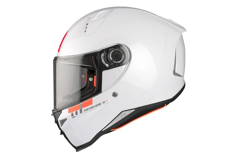 MT REVENGE 2 S SOLID CASCO DE MOTO A0 BLANCO BRILLO