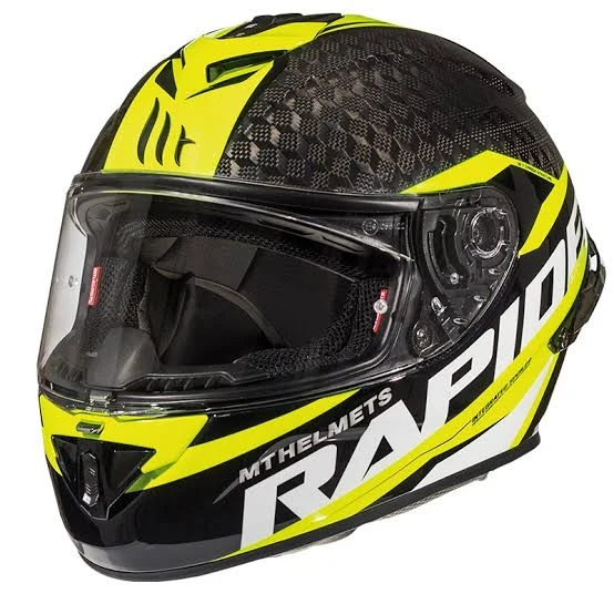 MT FF104PRO RAPIDE PRO CARBON CASCO DE MOTO C3 AMARILLO FLUOR BRILLO